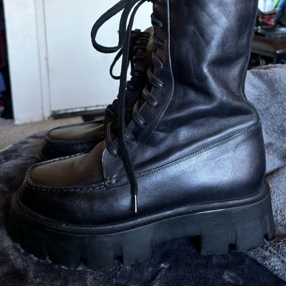 Free People Jones Lug Sole Black Combat Boot - Picture 6 of 12